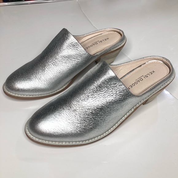 Kelsi Dagger Brooklyn Silver Mules size 7 - Picture 3 of 6